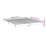 Bed Frame without Mattress High Gloss White 180x200 cm Super King 832223