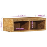 Wall-mounted TV Cabinet 60x30x19 cm Solid Rough Wood Mango 4017473