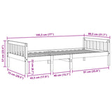 Children's Bed without Mattress 75x190 cm Solid Wood Pine 855033