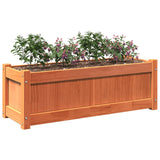 Garden Planter Wax Brown 90x31x31 cm Solid Wood Pine 837453