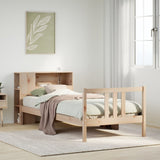 Bookcase Bed without Mattress 75x190cm Solid Wood Pine 3322291