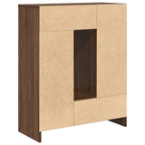 Sideboard with Drawers and Doors Brown Oak 73x31x90 cm 861856