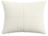 Cushion Cover 12 pcs ALMELO Cream 45 x 45 cm Corduroy 914757