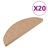 Stair Mats Self-adhesive 20 pcs Beige 56x17x3 cm 3365894