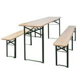 Folding Beer Table with 2 Benches 220 cm Fir Wood 42207