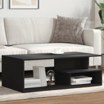 ZNTS Coffee Table Black 102x55x35 cm Engineered Wood 848011