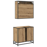 Bathroom Furniture Set 2 pcs Artisan Oak Engineered Wood 3402469