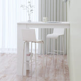 Wall Bar Table High Gloss White 102x45x103.5 cm Engineered Wood 811787