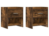 Bedside Tables 2 pcs Smoked Oak 40 x 30 x 60 cm Engineered Wood 8010988