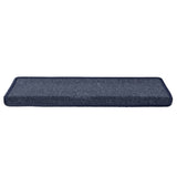 Stair Mats 15 pcs 65x21x4 cm Dark Grey and Blue Rectangular Edge 326195