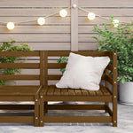 Garden Corner Sofa Honey Brown Solid Wood Pine 805663