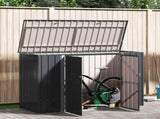 Garden Storage Box Black 214 x 82 x 132 cm Steel 42011285