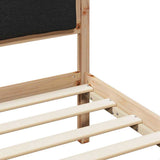 Bed Frame with Headboard Black 200 x 200 cm Solid Pine Wood 3394230