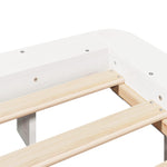 Bed Frame without Mattress White 200x200 cm Solid Wood Pine 3302262