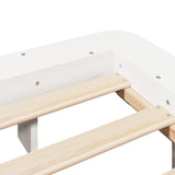 Bed Frame without Mattress White 200x200 cm Solid Wood Pine 3302262