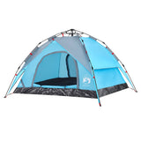 Camping Tent Dome 3-Person Blue Quick Release 4004178