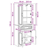Cabinet Set 2 pcs Concrete Grey Engineered Wood 3416991
