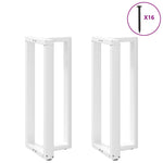 ZNTS Bar Table Legs T-Shaped 2 pcs White 40x35x cm Steel 4013085