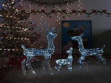 Reindeer Family Cold White Acrylic Large Decorative Inlays 329794