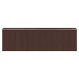 Garden Shed Dark Brown 192x689x223 cm Galvanised Steel 3147466