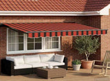 Manual Retractable Awning Orange, Black and Yellow 3.5 x 2 m 3420405