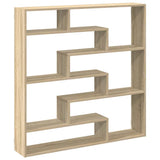 ZNTS Wall Cube Shelf 7 Compartments Sonoma Oak Engineered Wood 860024