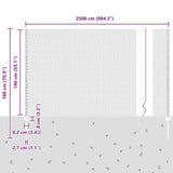 Welded Wire Fence 25 x 1.4 m Hot-Dip Galvanised Steel 3337007