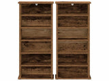 CD Cabinet 2 pcs Old Wood 32 x 17 x 92 cm Engineered Wood 8012759
