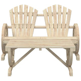 Garden Lounge Set Natural Wood Solid Fir Wood Medium Durable 365097