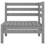 Garden Corner Sofas 2 pcs Grey Solid Pinewood 806584