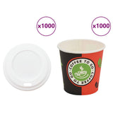 Paper Coffee Cups with Lids 1000 pcs 4oz 120ml 3325211