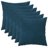 Cushion with Pillow HEERLEN 6 pcs Blue Velvet 926438