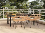 5 Piece Garden Dining Set Poly Rattan 3157862