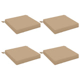 Seat Cushions SOEST 4 pcs 100% Polyester Sand 50 x 50 x 7 cm 944560