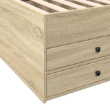 Daybed with Drawers without Mattress Sonoma Oak 90x190 cm Single 3280883