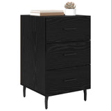 Bedside Cabinet Black Oak 40 x 40 x 66 cm Engineered Wood 882136