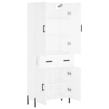 Highboard White 69.5x34x180 cm Engineered Wood 3198153