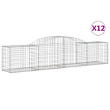 Arched Gabion Baskets 12 pcs 300x50x60/80 cm Galvanised Iron 3146675
