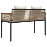 Outdoor Bench Beige and Cream White 117 x 54 x 74.5 cm 42025240