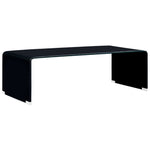 ZNTS Coffee Table Black 98x45x31 cm Tempered Glass 284729
