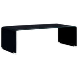 ZNTS Coffee Table Black 98x45x31 cm Tempered Glass 284729
