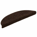 Stair Mats Self-adhesive 30 pcs 56x17x3 cm Brown Half Round 3365686