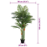 Artificial Palm Tree with 3 Trunks Green 180 cm PP 4010675