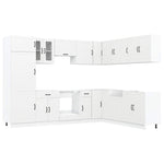 ZNTS 14 Piece Kitchen Cabinet Set Lucca White Engineered Wood 3314981