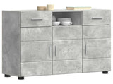 Wooden Cabinet with Drawer Concrete Grey 88.5 x 30.5 x 73 cm 880284