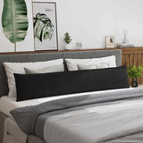 Sofa Pillows 2 pcs Black 200 x 40 cm Fabric 42013900