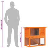 Outdoor Rabbit Hutch Small Animal House Pet Cage 1 Door Wood 170158