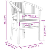 ZNTS 7 Piece Garden Dining Set Solid Wood Teak 3155768