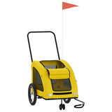 Pet Bike Trailer Yellow Oxford Fabric and Iron 93980