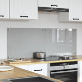 Kitchen Backsplash 2 pcs Light Grey 70 x 50 cm Tempered Glass 3415447
